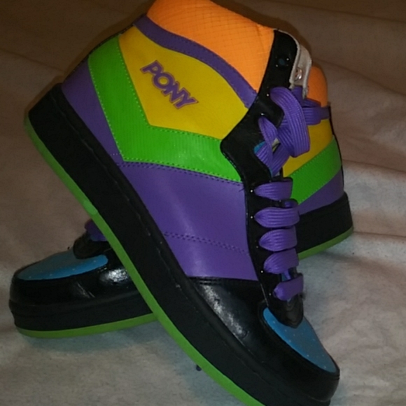 pony high top tennis shoes